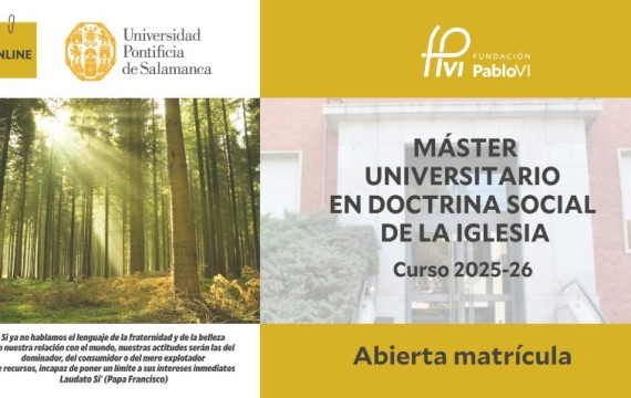 Abierta la matrícula para la IX edición del Máster Universitario en Doctrina Social de la Iglesia